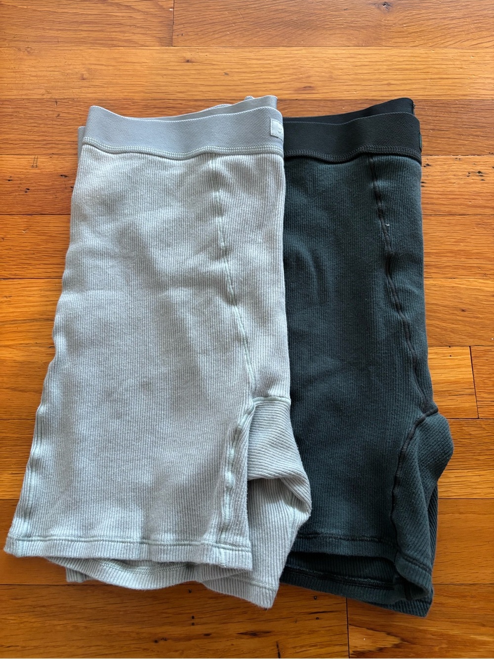 Dark and Light Green Ribbed Skims Boxer Shorts
